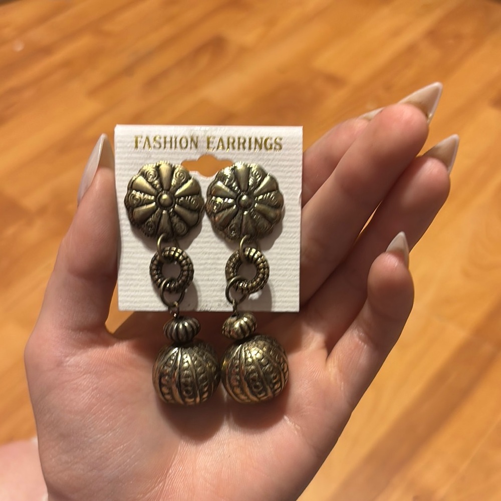 Gold Fashion Earrings